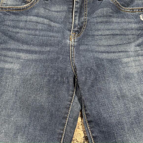 LuLaRoe Womens Jeans Skinny Distressed Elastic Waist Zip Fly Blue Size 26 IP - Picture 4 of 6